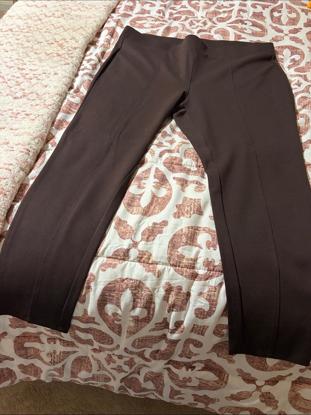 Style & Co. Straight-Leg Ponte Pants in Dark Brown